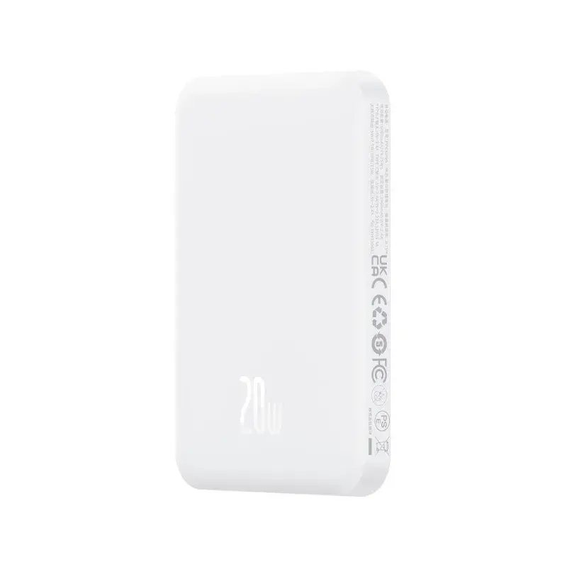 ویژگی های پاور بانک بی سیم مگنتی باسئوس مدل Magnetic Mini Wireless 20w با ظرفیت 5000 میلی‌آمپر ساعت